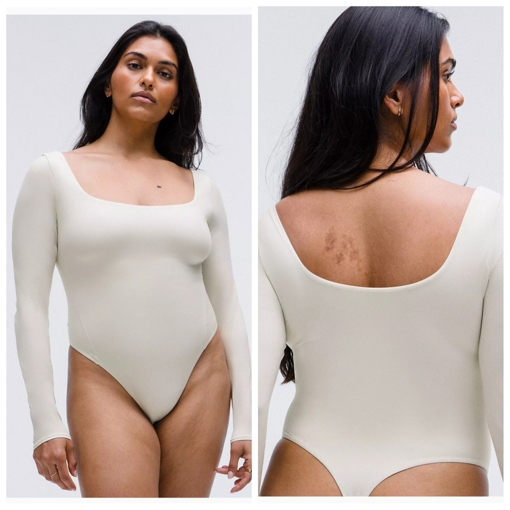 Lululemon Wundermost Ultra-Soft Nulu Square-Neck Long-Sleeve Bodysuit XL
